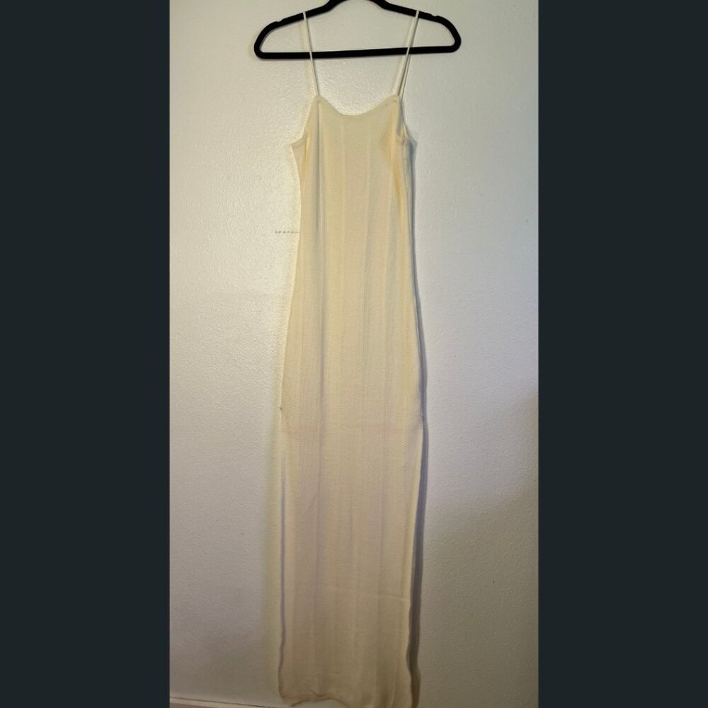 Minimalist Cream Knit Maxi Dress - Brand new!